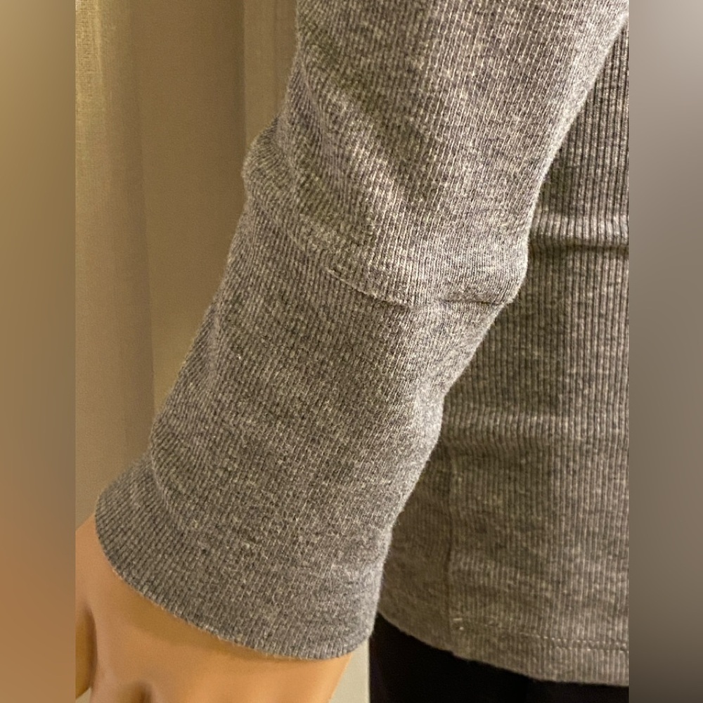 Brunello Cucinelli Grey Cotton/Lycra Top Size S Monali Beading Boat Neck Womens - Picture 9 of 16